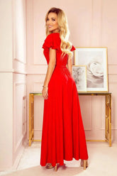 Numoco maroon color cocktail dress  Adomoo
